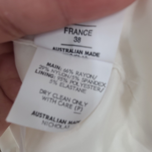 Nicholas Ponte Double Strap Crop Top size 6 Off White - Picture 6 of 7